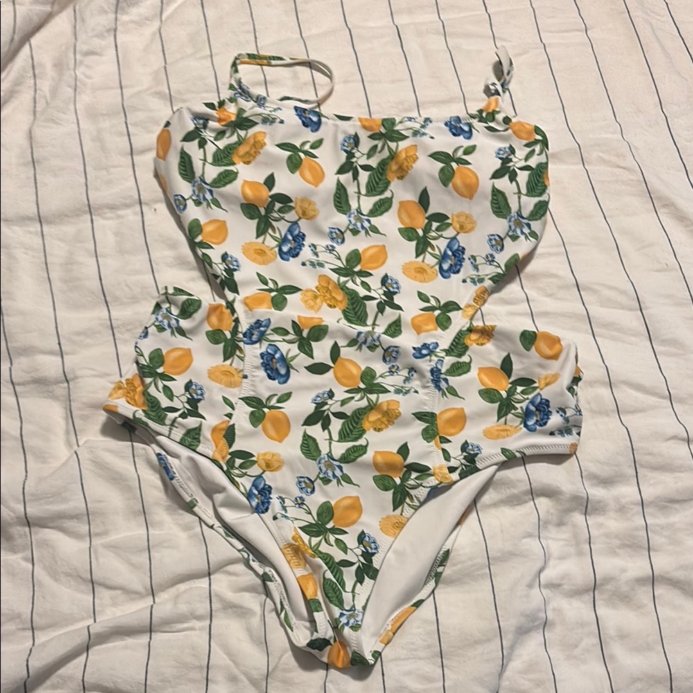 Old Navy Lemon and Floral One-Piece Swimsuit